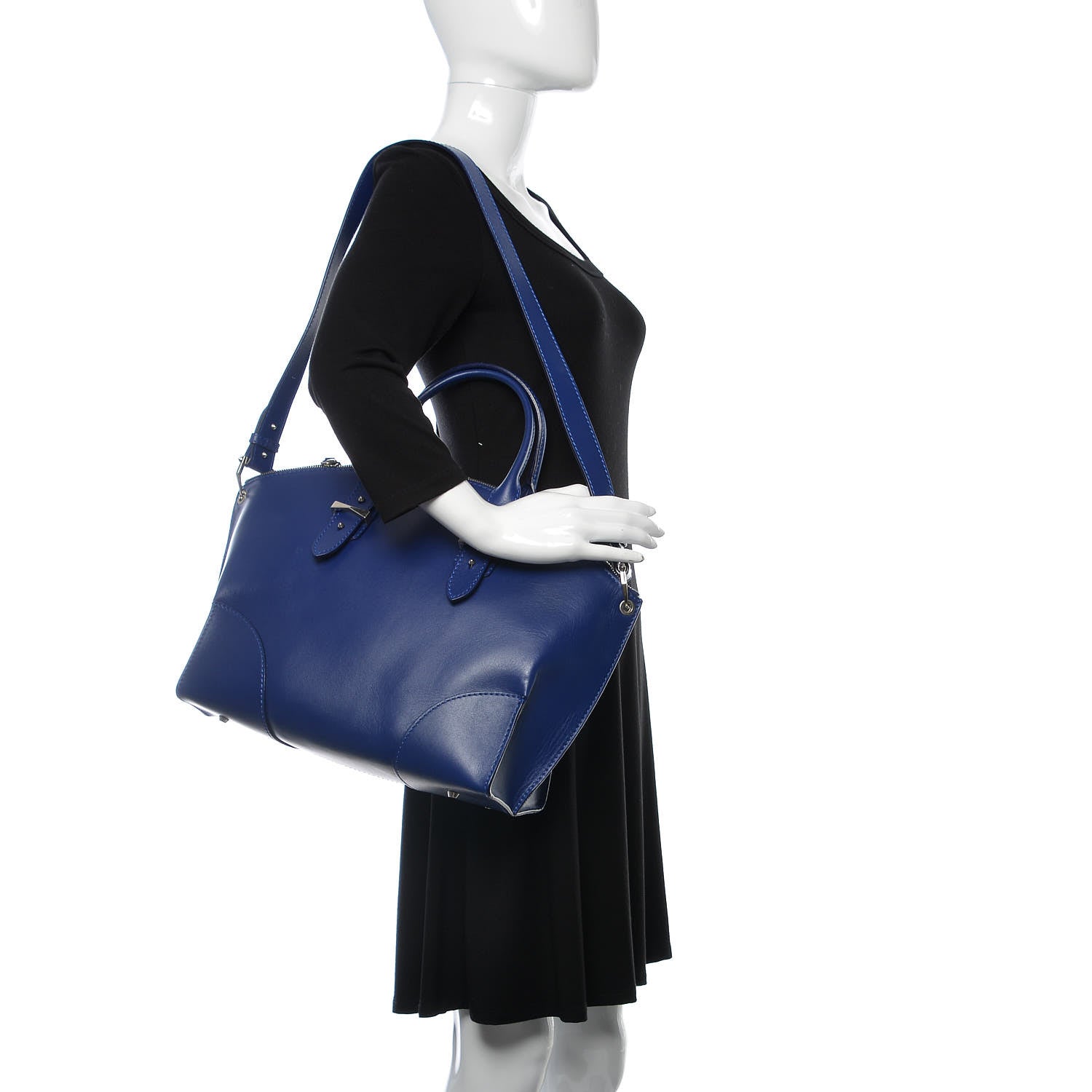Alexander McQueen Smooth Calfskin Legend Satchel Ultramarine 2 of 14
