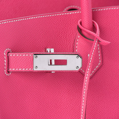 Hermes Epsom Candy Birkin 35 Rose Tyrien Rubis 25 of 33