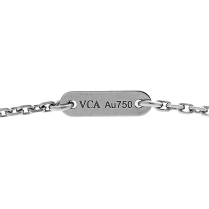 Van Cleef & Arpels 18K White Gold Turquoise Sweet Alhambra Butterfly Pendant Necklace 4 of 5