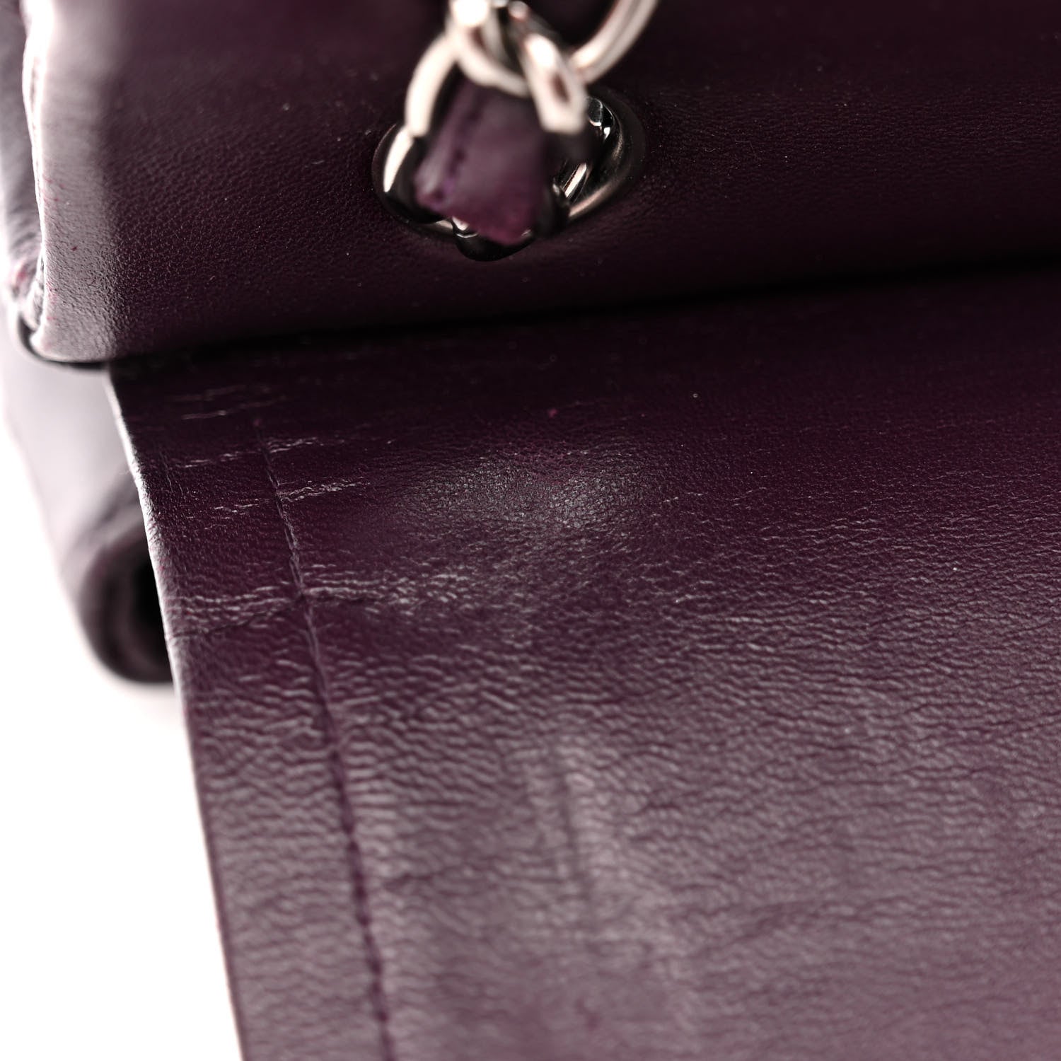 Chanel Lambskin Quilted Jumbo Double Flap Purple 16 of 16