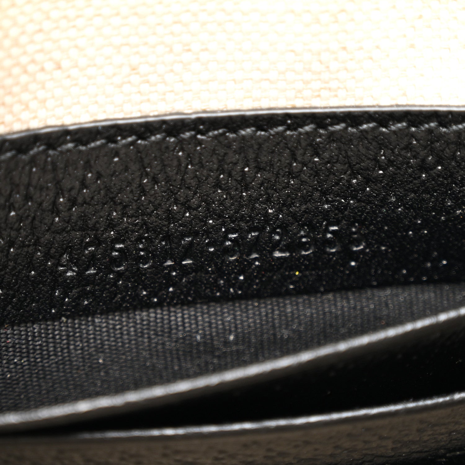 Gucci Textured Dollar Calfskin GG Marmont Zip Pouch Black 7 of 8