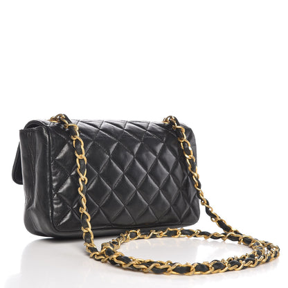 Chanel Lambskin Quilted Mini Rectangular Flap Black 3 of 14