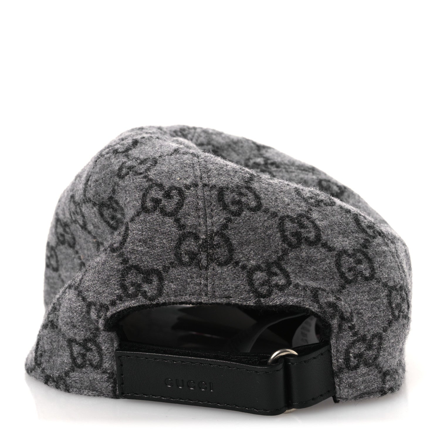 Gucci Covered Wool GG Monogram Baseball Hat L Grey Dark Grey Black 5 of 10