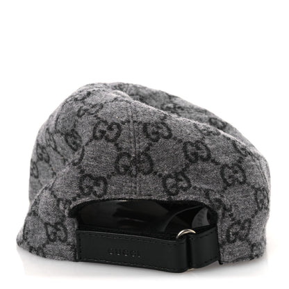 Gucci Covered Wool GG Monogram Baseball Hat L Grey Dark Grey Black 5 of 10