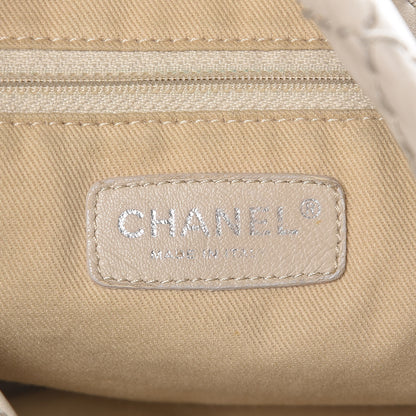 Chanel Lambskin Stitched Expandable Tote Ivory 6 of 14