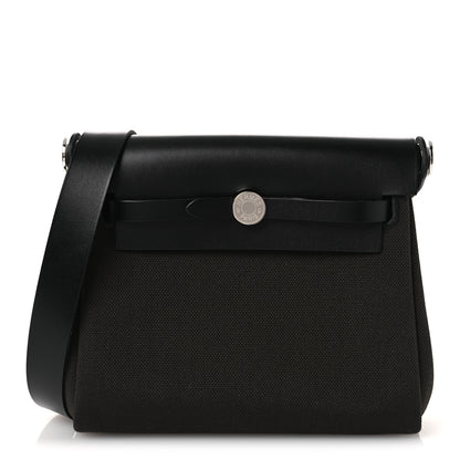 Hermes Military Toile Vache Hunter Herbag Zip Retourne 20 Vert De Gris Black 1 of 12
