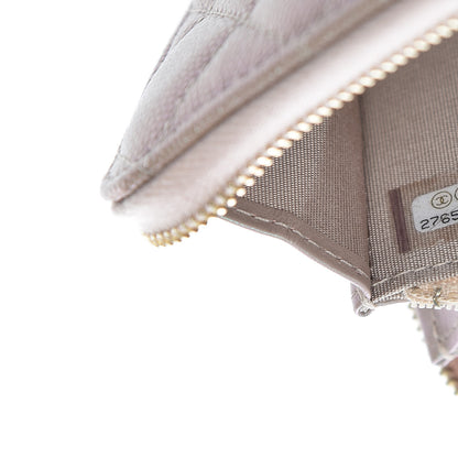 Chanel Iridescent Caviar Quilted Medium Zip Around Wallet Beige 6 of 9