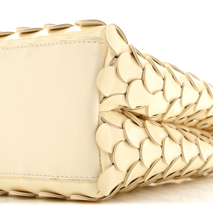 Bottega Veneta Patent Calfskin Fish Scale Small Andiamo Shoulder Bag Chamomile 10 of 15