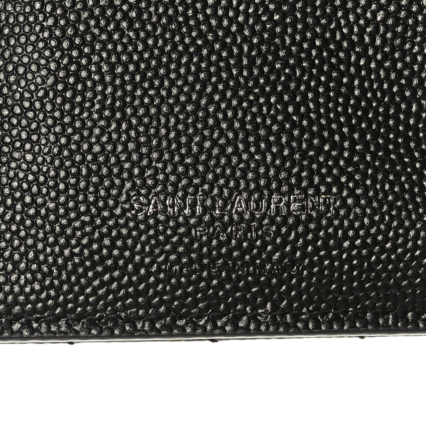 Grain De Poudre Matelasse Chevron Monogram Zipped Two-Part Wallet Black