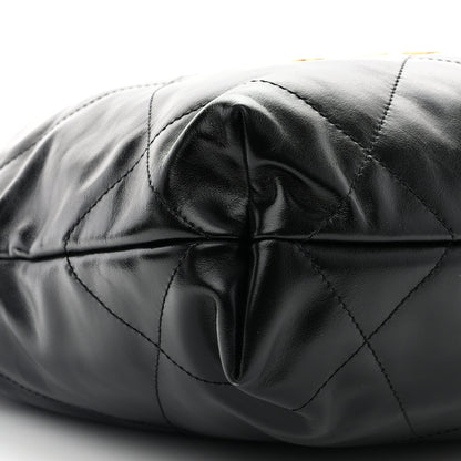 Chanel Shiny Calfskin Quilted Small Chanel 22 Black 10 of 12