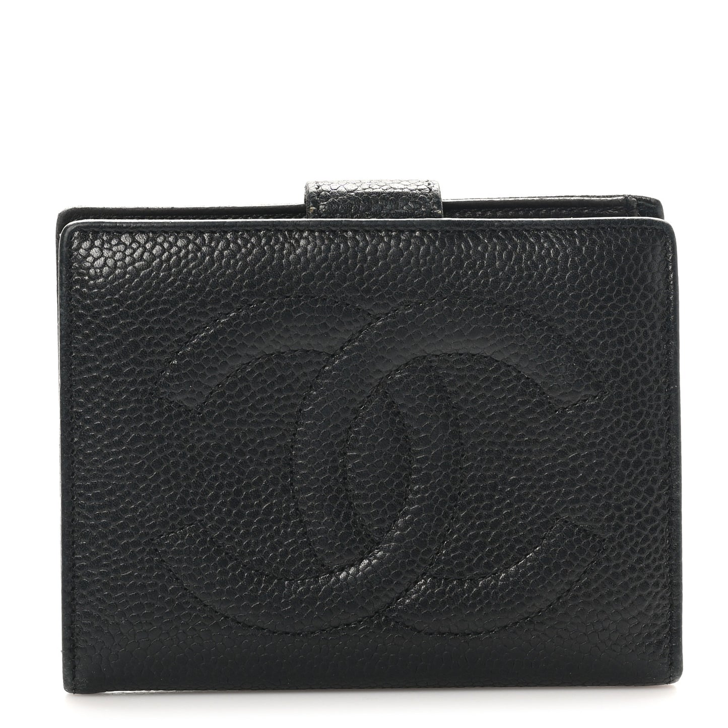 Caviar Timeless CC Compact French Wallet Black