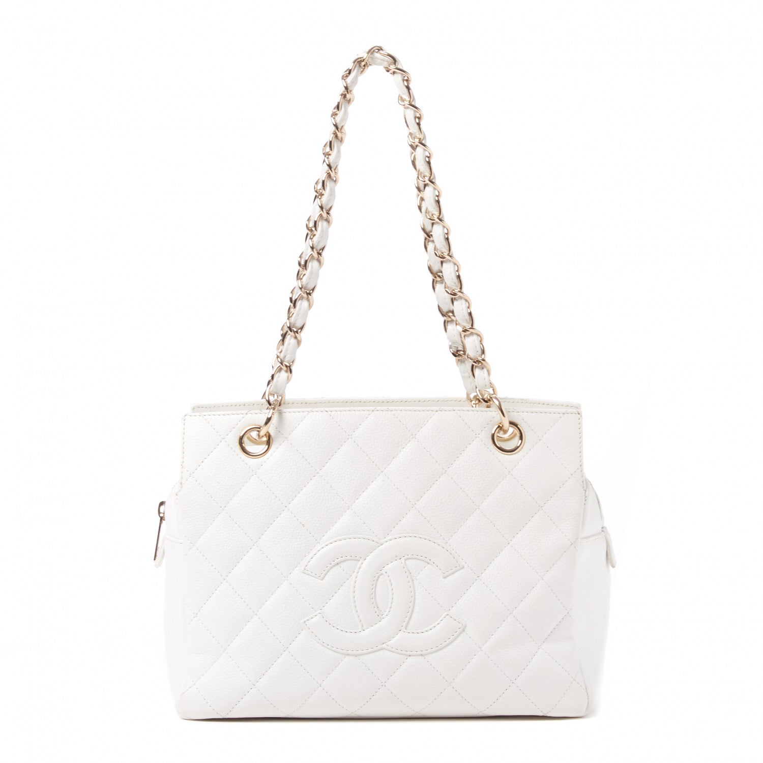 Chanel Caviar Quilted Petit Timeless Tote PTT White 1 of 9