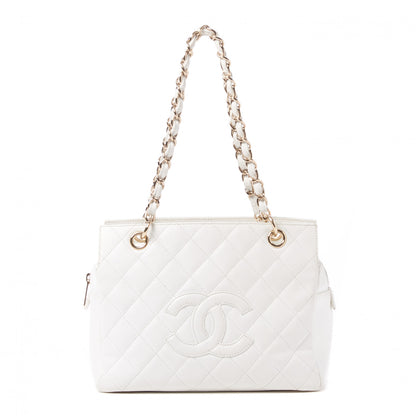 Chanel Caviar Quilted Petit Timeless Tote PTT White 1 of 9