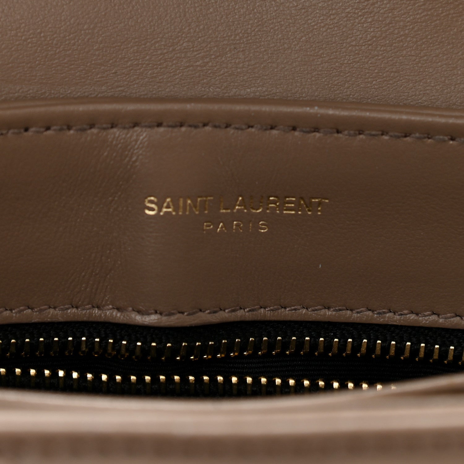 Saint Laurent Calfskin Y Quilted Monogram Toy Loulou Crossbody Bag Taupe 6 of 16