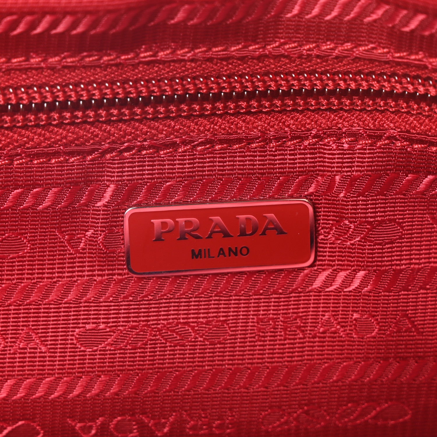 Prada Tessuto Nylon Vela Cosmetic Pouch Rosso 6 of 10