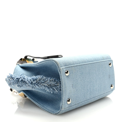 Fendi Denim Studded Mini 3Jours Tote Light Blue 4 of 8