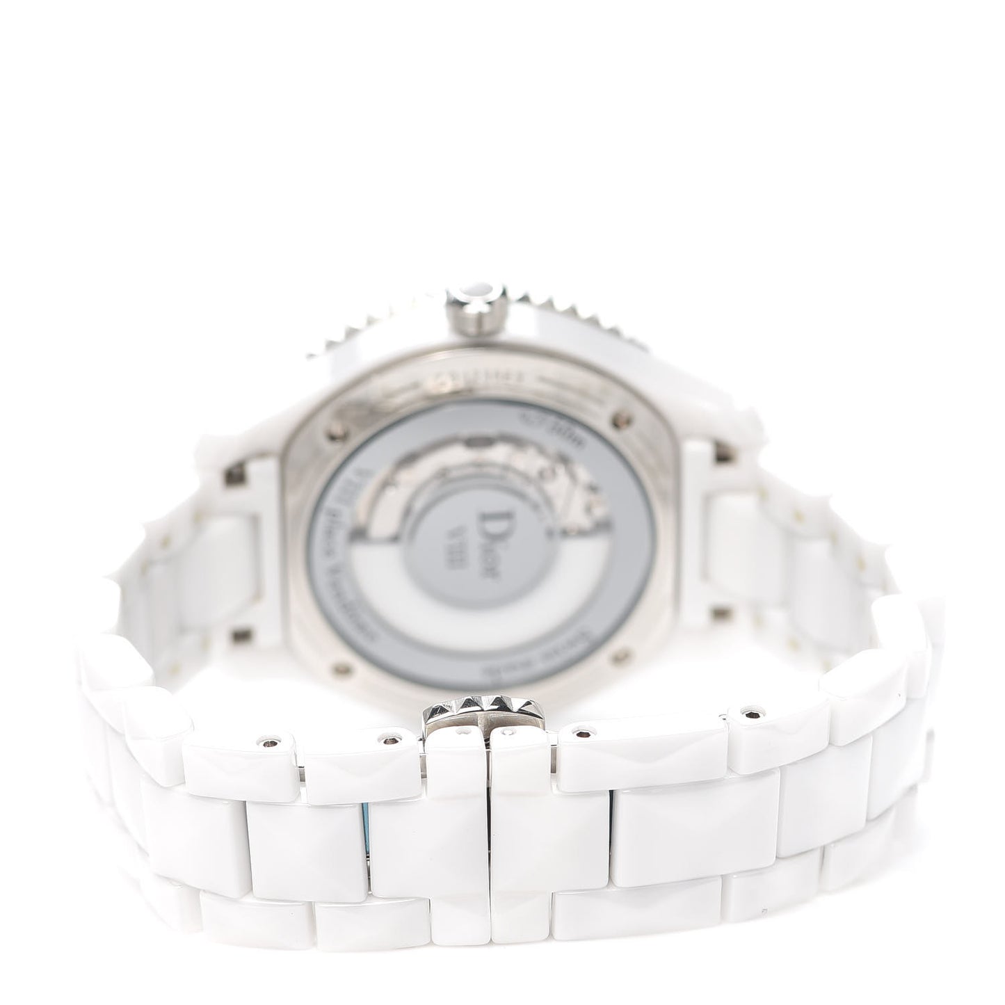 Stainless Steel Ceramic Diamond 33mm Dior VIII Automatic Watch White