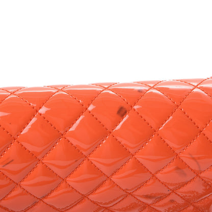 Chanel Patent Quilted Medium Plexiglass Boy Flap Orange 6 of 16