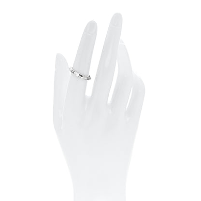 Tiffany 18K White Gold Atlas X Closed Narrow Ring 53 6.5 2 of 5