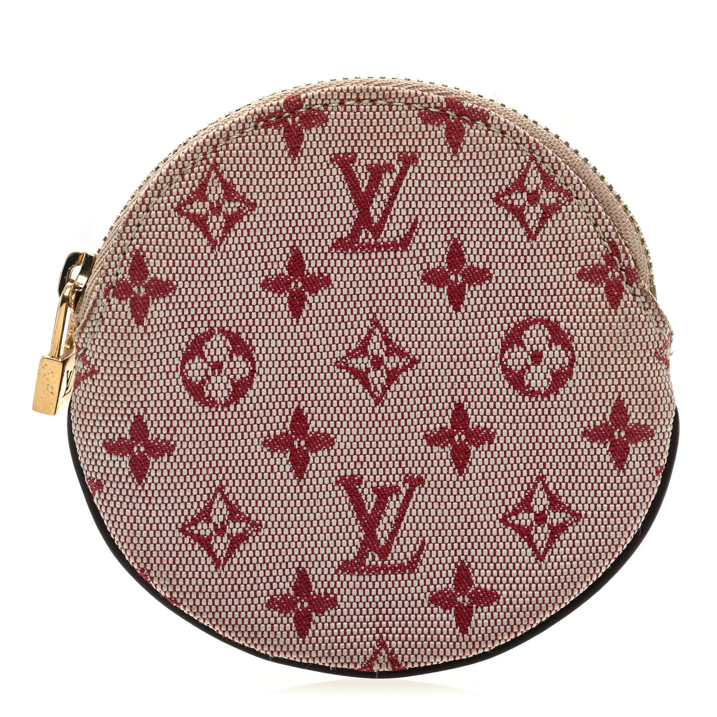 Mini Monogram Round Coin Purse Cherry