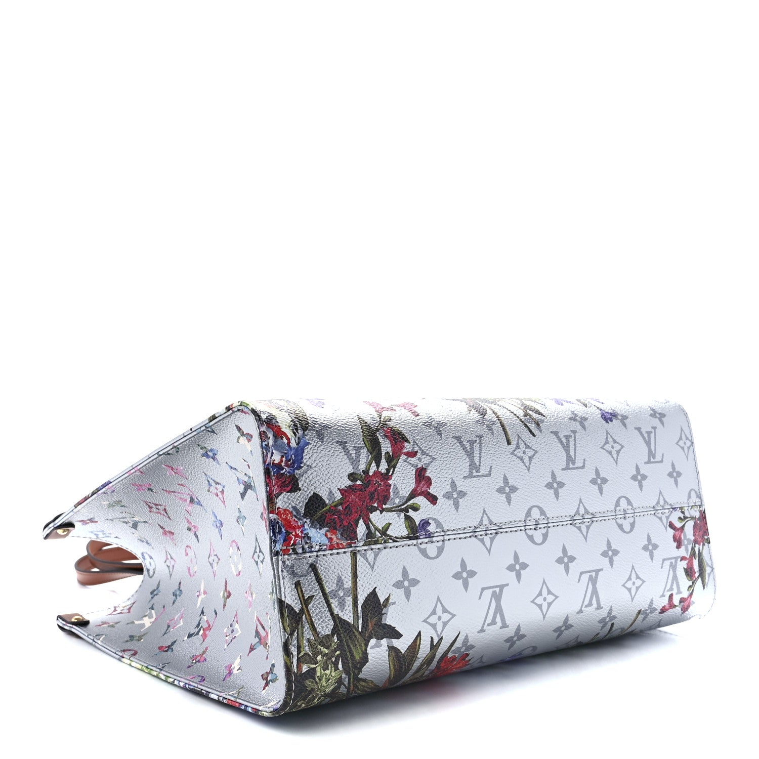 Louis Vuitton Metallic Monogram LV Garden OnTheGo MM Silver 4 of 10