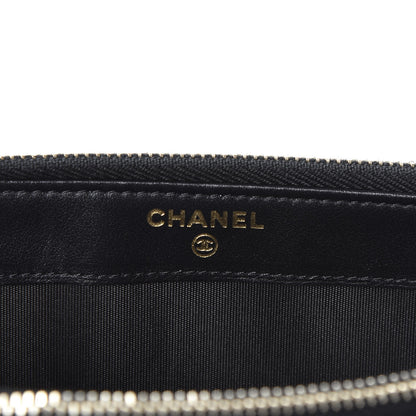 Chanel Caviar Chevron Small Boy Clutch With Chain Black 8 of 12