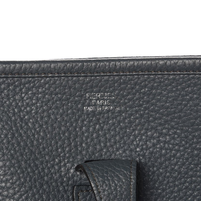 Hermes Taurillon Clemence Evelyne III PM Bleu Orage 6 of 18