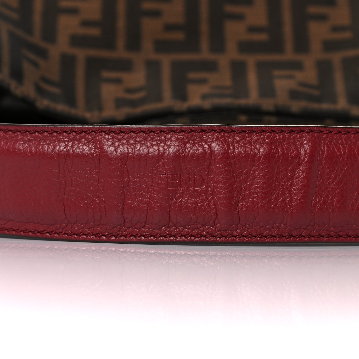 Fendi Zucca Vitello Artic Small Hobo Tobacco Castagna 22 of 22