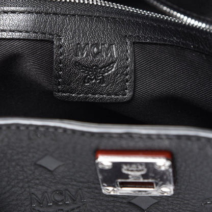 MCM Calfskin Ottomar Monogram Large Essential Tote Black 9 of 12