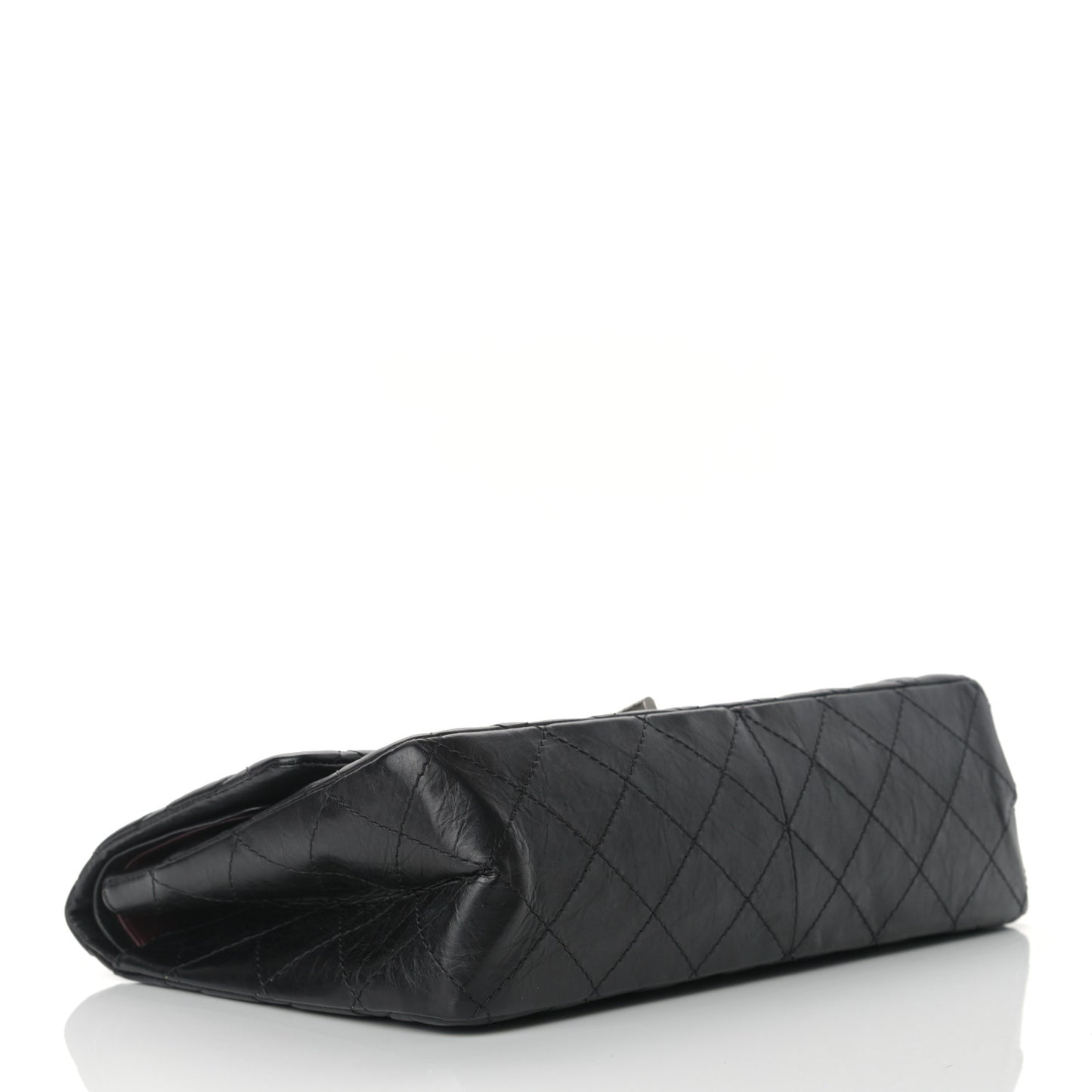 Aged Calfskin Quilted 2.55 Reissue 227 Flap Black