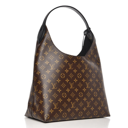 Louis Vuitton Monogram Flower Hobo Black 3 of 6