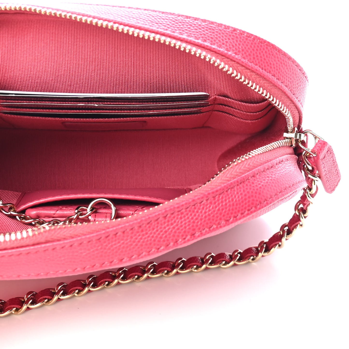 Caviar Quilted Camera Case Dark Pink