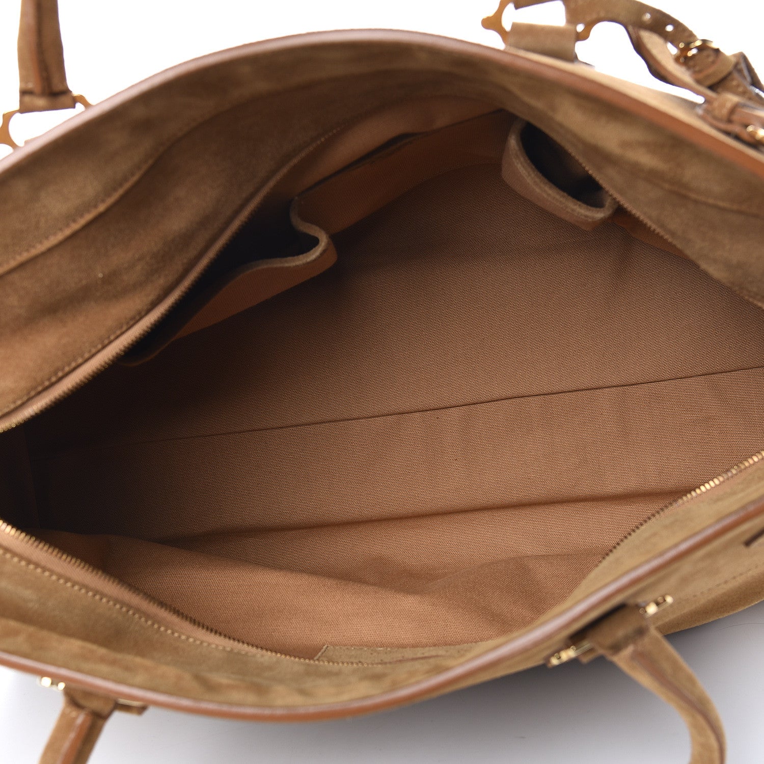 Burberry Prorsum Suede Weekender Bag Tan 5 of 12