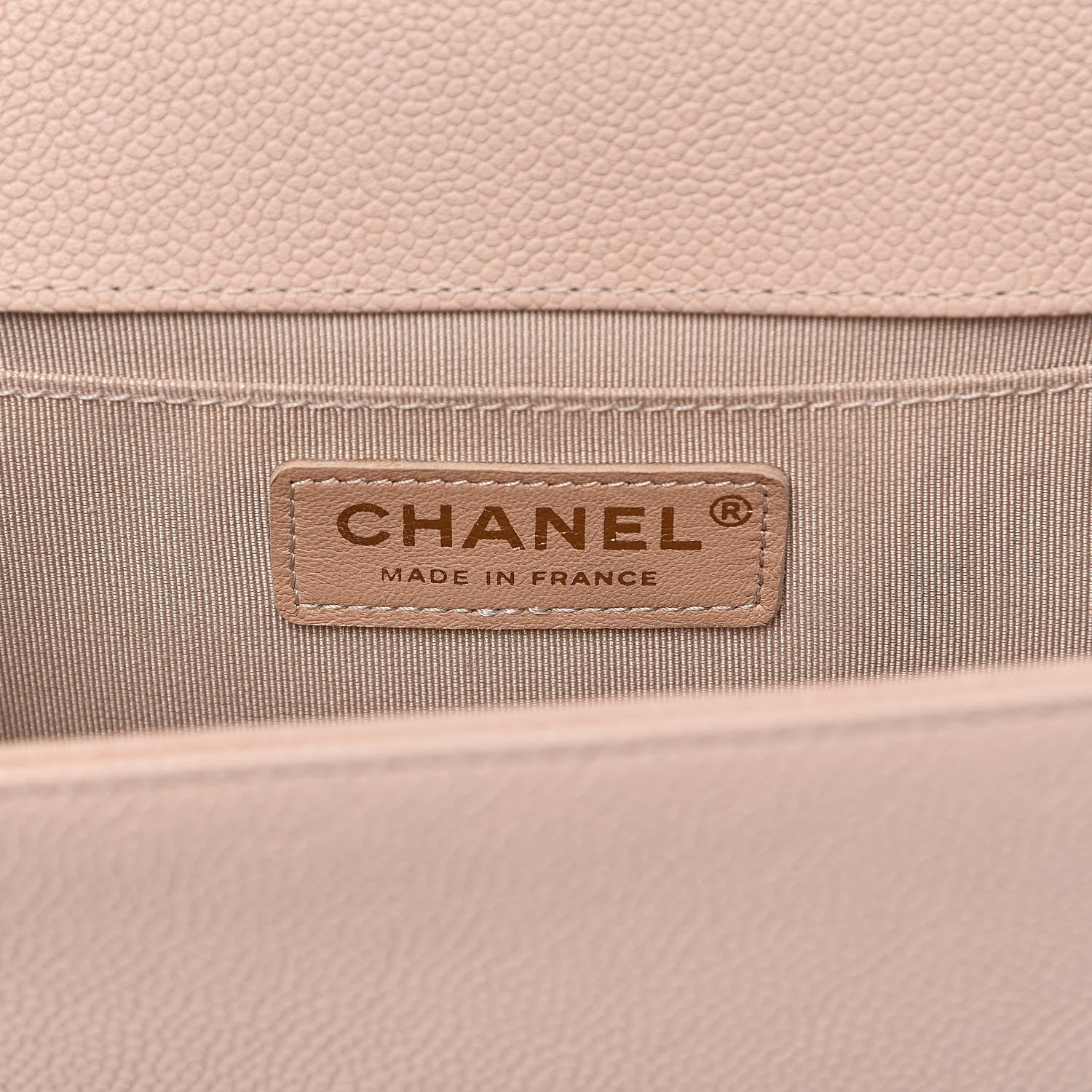Chanel Caviar Chevron Quilted Medium Boy Flap Nude 6 of 15