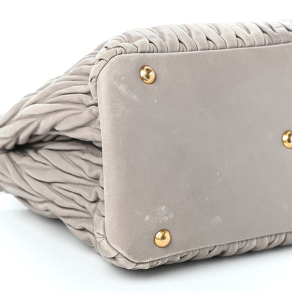 Miu Miu Nappa Matelasse Tote Pomice 10 of 11
