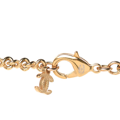 Chanel Crystal CC Pendant Necklace Gold Multicolor 4 of 6