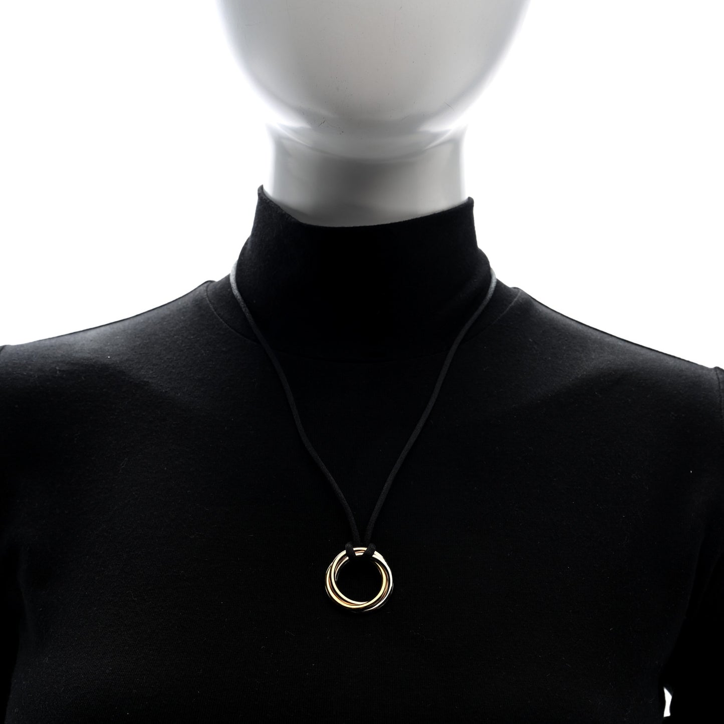 18K Pink Yellow White Gold Trinity Cord Necklace