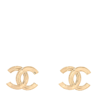 Chanel Metal CC Stud Earrings Gold 1 of 4