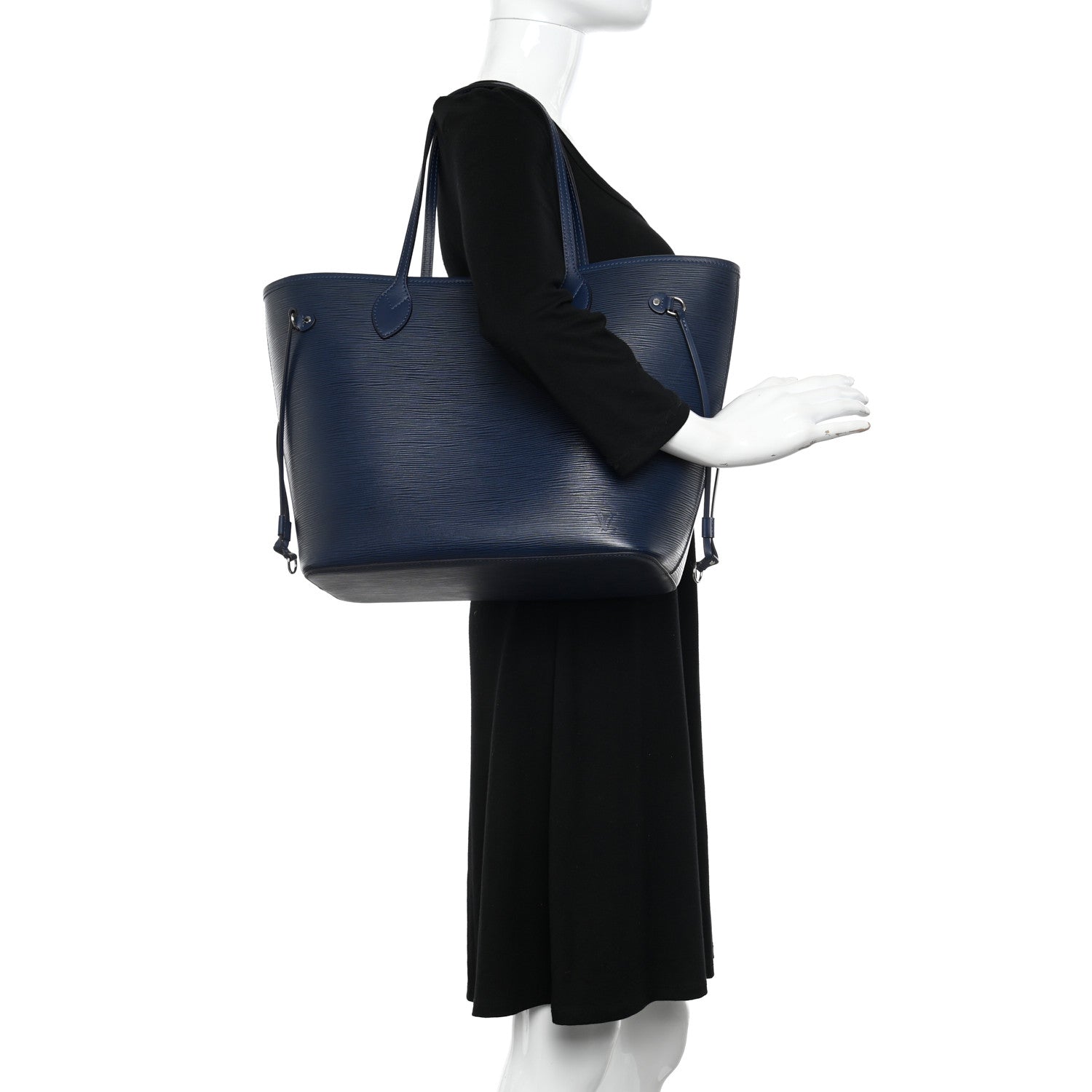 Louis Vuitton Epi Neverfull MM Indigo 2 of 10