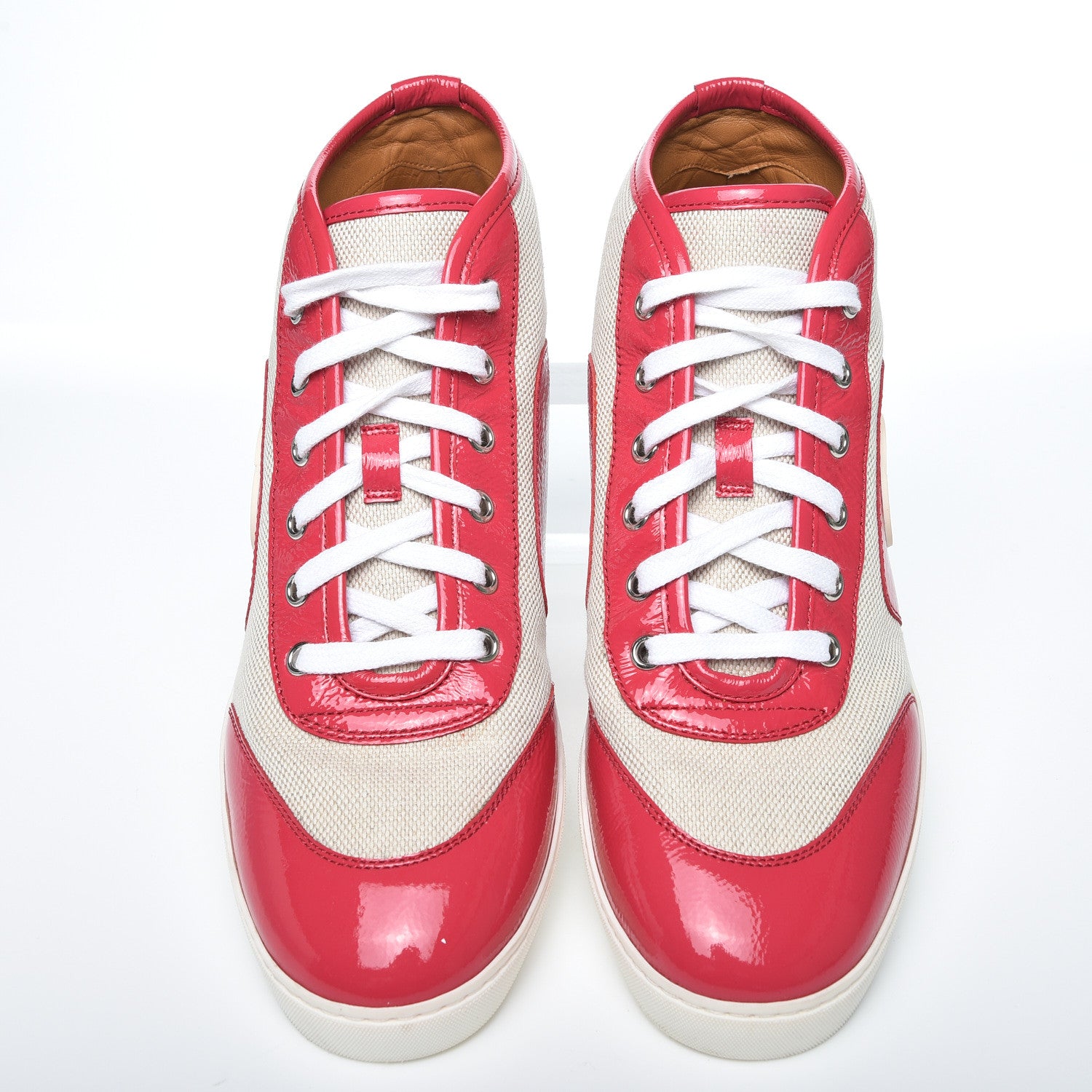 Gucci Canvas GG High Top Sneakers 40 Red 5 of 10