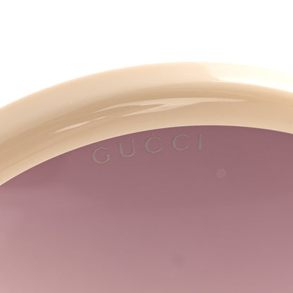 Gucci Acetate Round Sunglasses GG1067S White Black 7 of 8