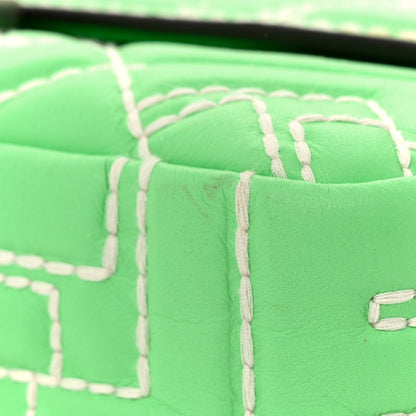 Fendi Nappa Stitched FF 1974 Embossed Baguette Edamame 13 of 13