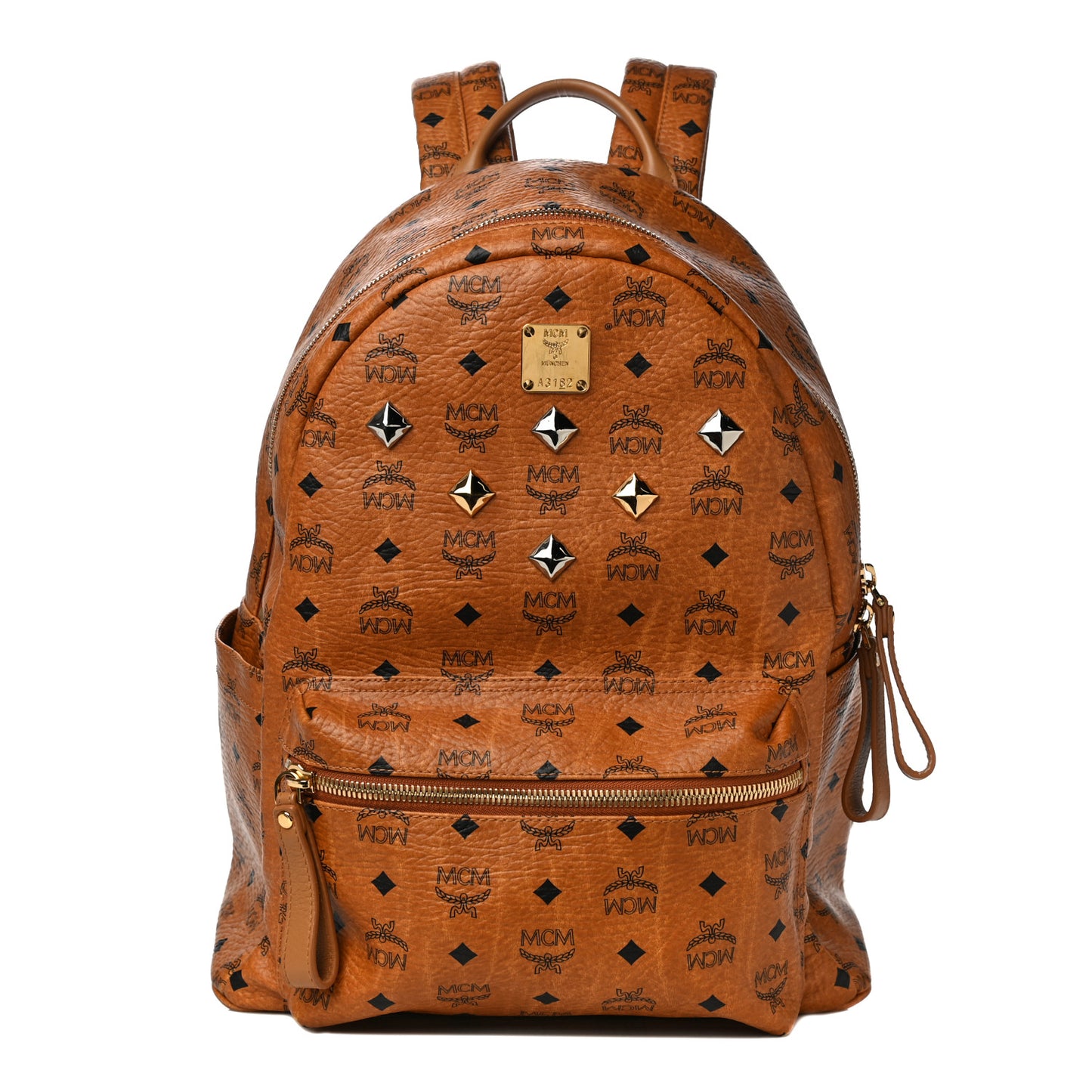 Visetos Medium Sprinkle Stud Stark Backpack Cognac