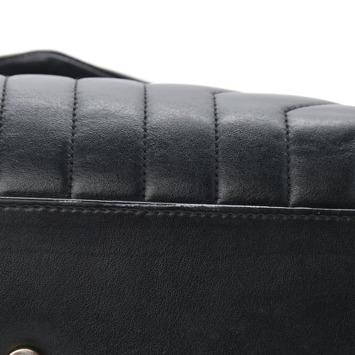 Saint Laurent Calfskin Y Quilted Monogram Large Loulou Chain Satchel Black 16 of 17