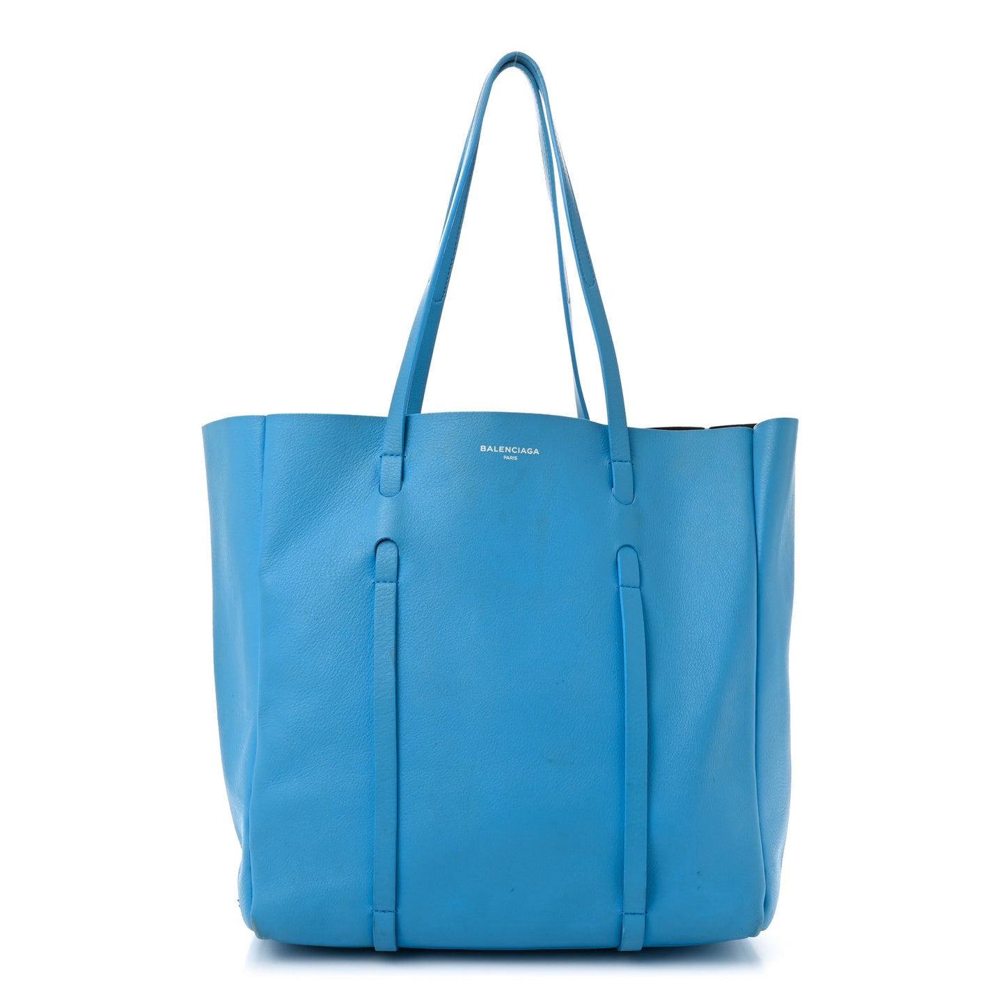 Veau Baltimore Double Sided Small Everyday Tote Bleu Turquoise Black