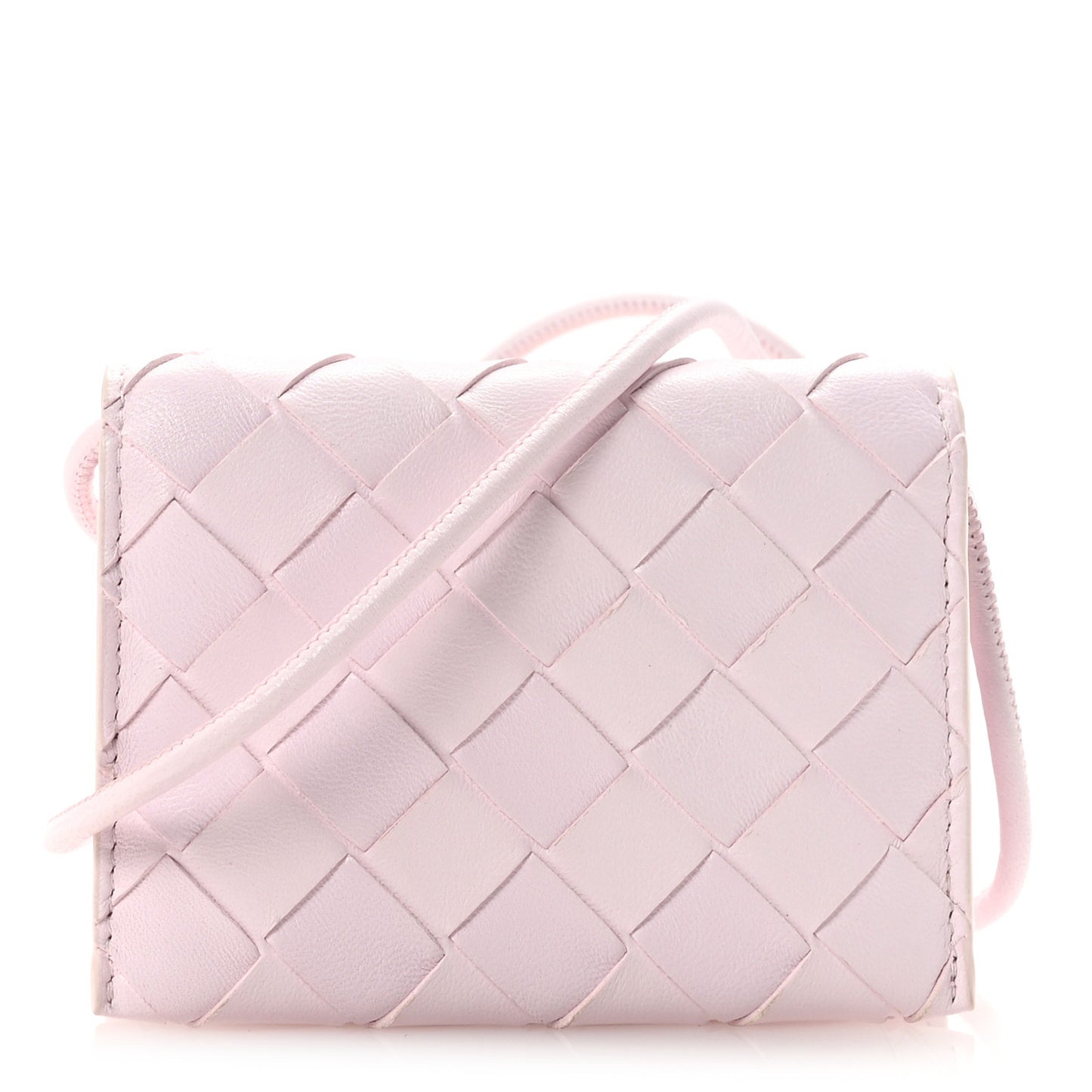 Nappa Intrecciato Card Case On Strap Bliss