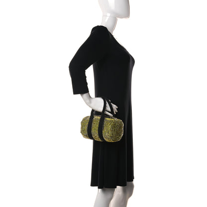 Alexander Wang Mesh Crystal Rhinestone Mini Cruiser Duffle Lemon 2 of 12