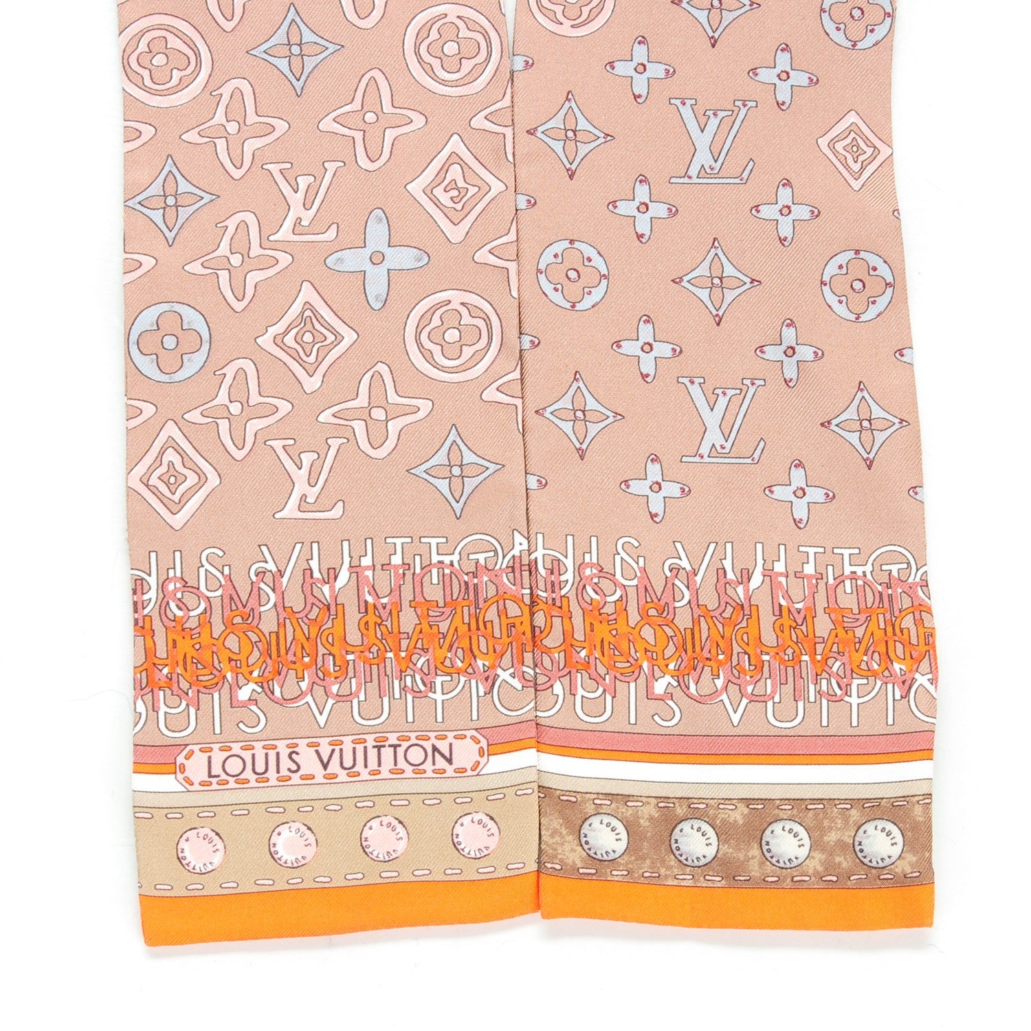 Louis Vuitton Silk Monogram Map Bandeau 3 of 6