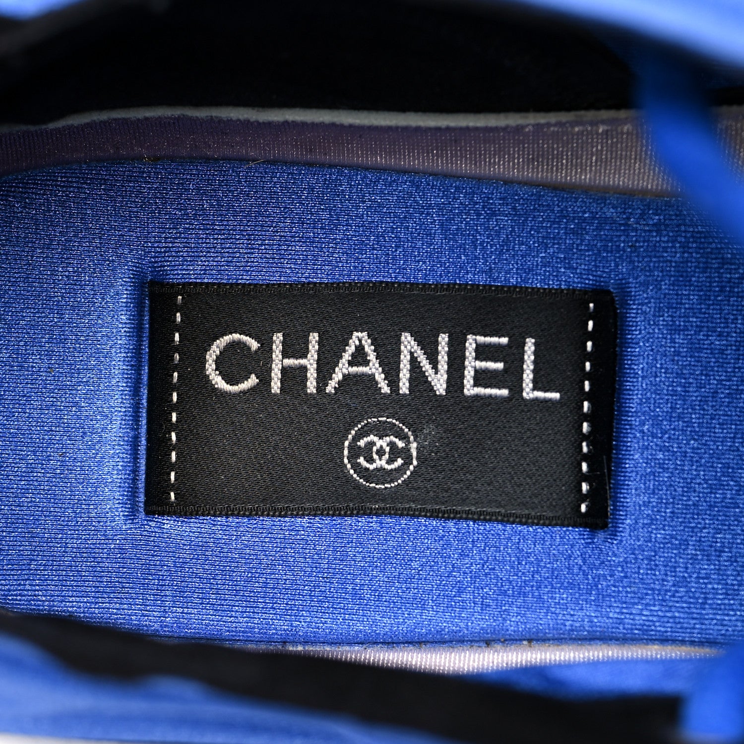 Chanel Mesh Lycra Thermoplastic Mens Sneakers 43 Blue 7 of 11