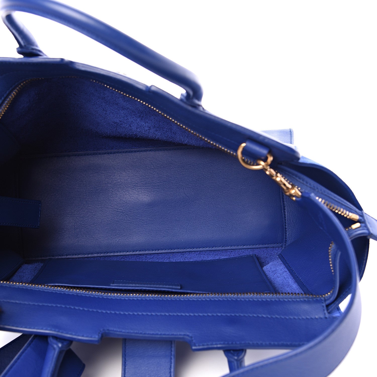 Saint Laurent Calfskin Suede Baby Monogram Downtown Cabas Ultramarine 4 of 14
